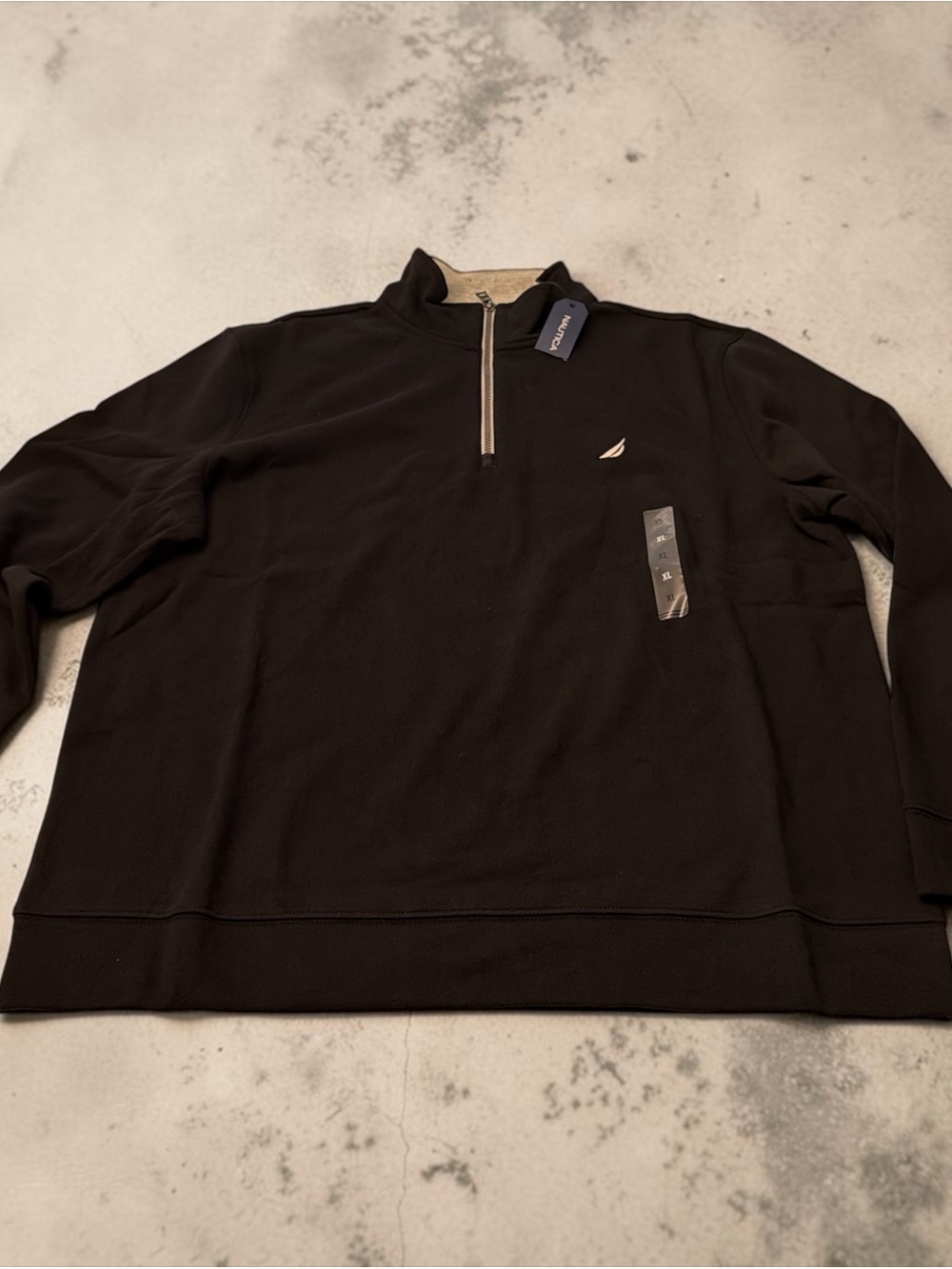 Nautica Men's Black Half-Zip Pullover Sweater
